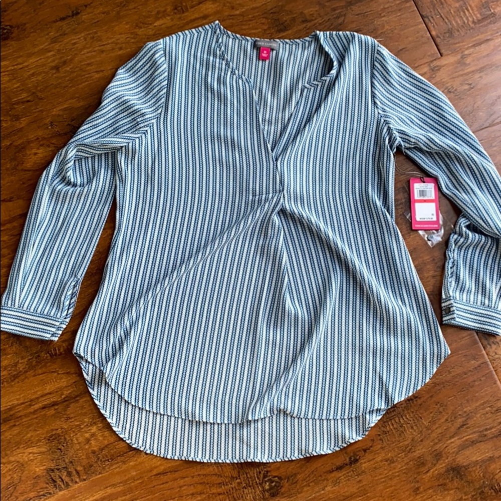 NWT Long Sleeve split neck shirt